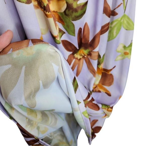 Vintage Castle Harbor muumuu lilac Hawaiin Dress flowers Sz 3X - Picture 3 of 5